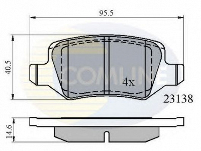 COMLINE cbp01149 -  Комплект тормозных колодок, дисковый тормоз