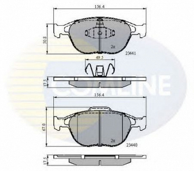 COMLINE cbp01150 -  Комплект тормозных колодок, дисковый тормоз