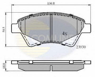 COMLINE cbp01160 -  Комплект тормозных колодок, дисковый тормоз