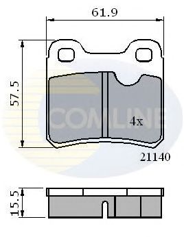 COMLINE cbp0117 -  Комплект тормозных колодок, дисковый тормоз
