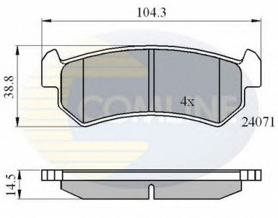 COMLINE cbp01191 -  Комплект тормозных колодок, дисковый тормоз