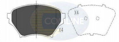 COMLINE cbp01206 -  Комплект тормозных колодок, дисковый тормоз