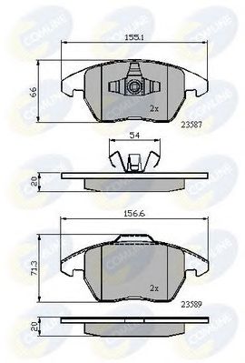 COMLINE cbp01224 -  Комплект тормозных колодок, дисковый тормоз
