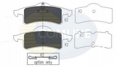 COMLINE cbp01231 -  Комплект тормозных колодок, дисковый тормоз