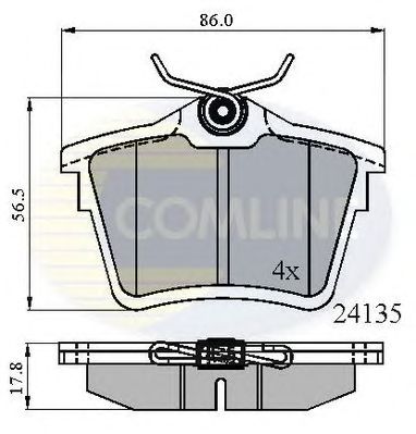 COMLINE cbp01252 -  Комплект тормозных колодок, дисковый тормоз