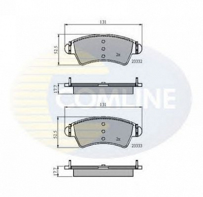 COMLINE cbp01260 -  Комплект тормозных колодок, дисковый тормоз
