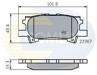 COMLINE cbp01279 -  Комплект тормозных колодок, дисковый тормоз
