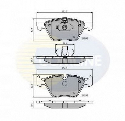COMLINE cbp01300 -  Комплект тормозных колодок, дисковый тормоз