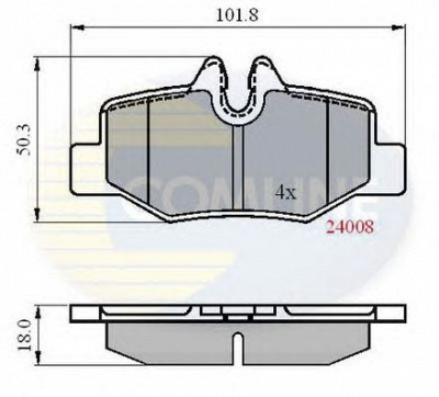 COMLINE cbp01306 -  Комплект тормозных колодок, дисковый тормоз