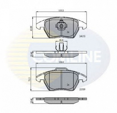 COMLINE cbp01308 -  Комплект тормозных колодок, дисковый тормоз