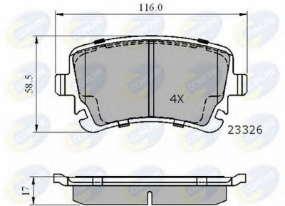 COMLINE cbp01313 -  Комплект тормозных колодок, дисковый тормоз