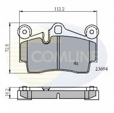 COMLINE cbp01316 -  Комплект тормозных колодок, дисковый тормоз