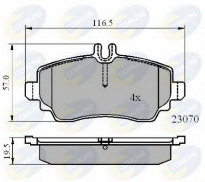 COMLINE cbp01318 -  Комплект тормозных колодок, дисковый тормоз