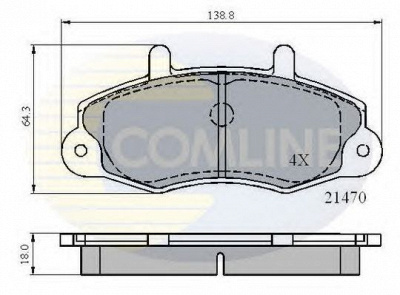 COMLINE cbp0132 -  Комплект тормозных колодок, дисковый тормоз