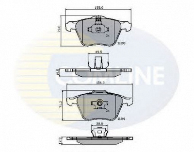 COMLINE cbp01322 -  Комплект тормозных колодок, дисковый тормоз