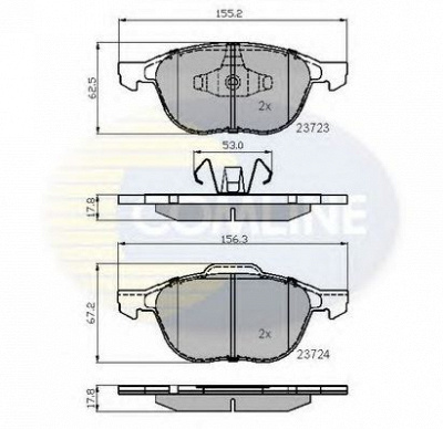 COMLINE cbp01323 -  Комплект тормозных колодок, дисковый тормоз
