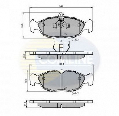 COMLINE cbp0134 -  Комплект тормозных колодок, дисковый тормоз