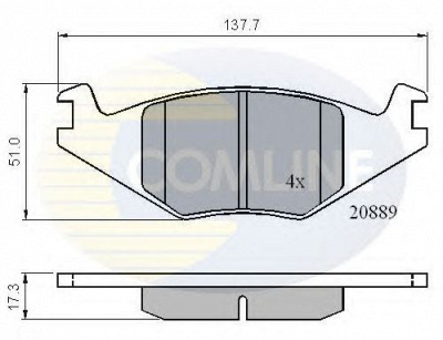 COMLINE cbp0136 -  Комплект тормозных колодок, дисковый тормоз