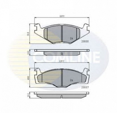 COMLINE cbp0148 -  Комплект тормозных колодок, дисковый тормоз