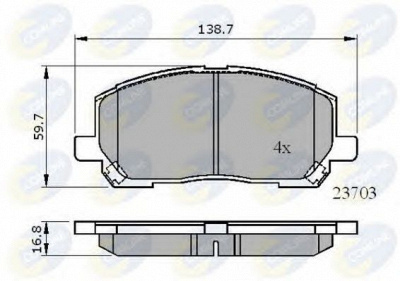 COMLINE cbp01507 -  Комплект тормозных колодок, дисковый тормоз