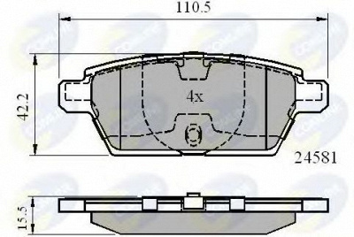 COMLINE cbp01514 -  Комплект тормозных колодок, дисковый тормоз