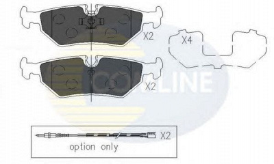 COMLINE cbp01527 -  Комплект тормозных колодок, дисковый тормоз