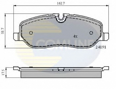 COMLINE cbp01533 -  Комплект тормозных колодок, дисковый тормоз