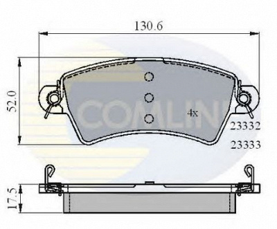 COMLINE cbp01549 -  Комплект тормозных колодок, дисковый тормоз