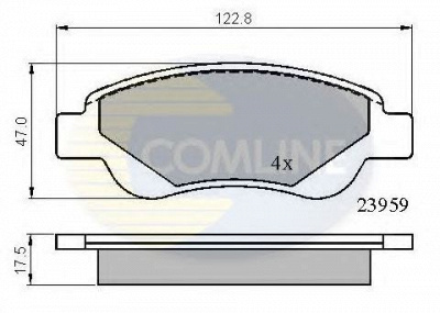 COMLINE cbp01552 -  Комплект тормозных колодок, дисковый тормоз