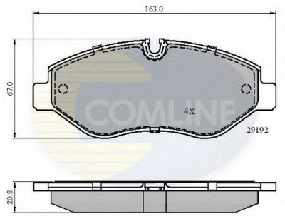 COMLINE cbp01555 -  Комплект тормозных колодок, дисковый тормоз