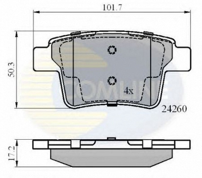 COMLINE cbp01557 -  Комплект тормозных колодок, дисковый тормоз