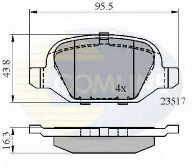 COMLINE cbp01559 -  Комплект тормозных колодок, дисковый тормоз