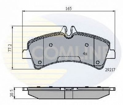 COMLINE cbp01575 -  Комплект тормозных колодок, дисковый тормоз