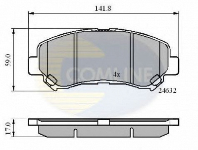 COMLINE cbp01577 -  Комплект тормозных колодок, дисковый тормоз