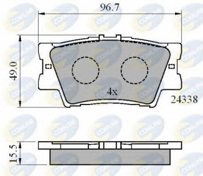 COMLINE cbp01581 -  Комплект тормозных колодок, дисковый тормоз