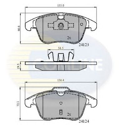 COMLINE cbp01591 -  Комплект тормозных колодок, дисковый тормоз