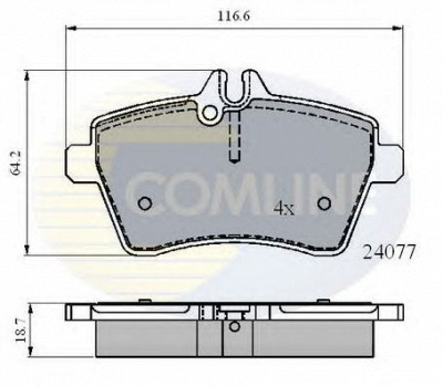 COMLINE cbp01592 -  Комплект тормозных колодок, дисковый тормоз