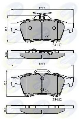 COMLINE cbp01599 -  Комплект тормозных колодок, дисковый тормоз