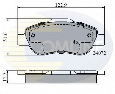 COMLINE cbp01600 -  Комплект тормозных колодок, дисковый тормоз