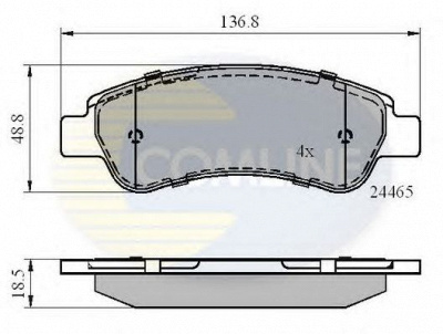COMLINE cbp01604 -  Комплект тормозных колодок, дисковый тормоз