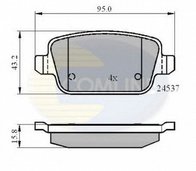 COMLINE cbp01610 -  Комплект тормозных колодок, дисковый тормоз