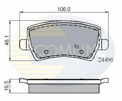 COMLINE cbp01613 -  Комплект тормозных колодок, дисковый тормоз