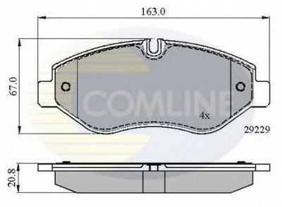 COMLINE cbp01616 -  Комплект тормозных колодок, дисковый тормоз