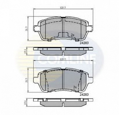 COMLINE cbp01618 -  Комплект тормозных колодок, дисковый тормоз
