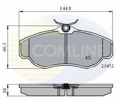 COMLINE cbp0162 -  Комплект тормозных колодок, дисковый тормоз