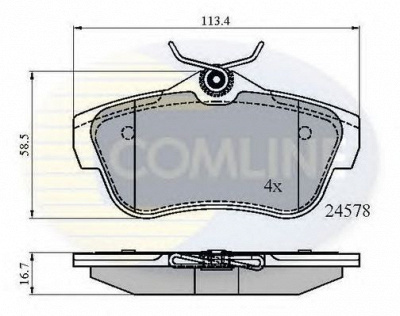 COMLINE cbp01622 -  Комплект тормозных колодок, дисковый тормоз