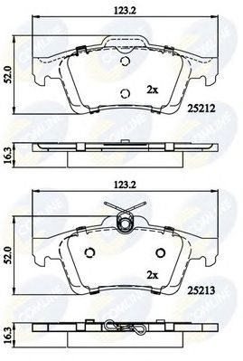 COMLINE cbp01629 -  Комплект тормозных колодок, дисковый тормоз