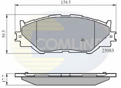 COMLINE cbp01632 -  Комплект тормозных колодок, дисковый тормоз