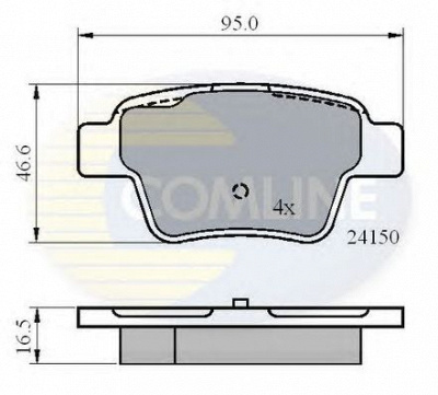 COMLINE cbp01658 -  Комплект тормозных колодок, дисковый тормоз