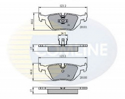 COMLINE cbp0166 -  Комплект тормозных колодок, дисковый тормоз